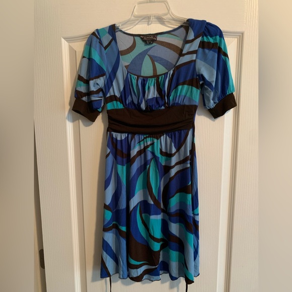 My Michelle Dresses & Skirts - Vintage Y2K my Michelle blue and brown/black dress size small